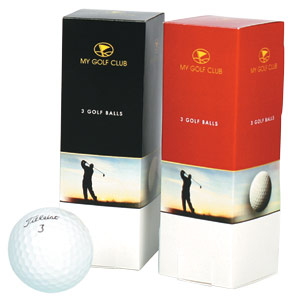 Three Golf Ball Box 